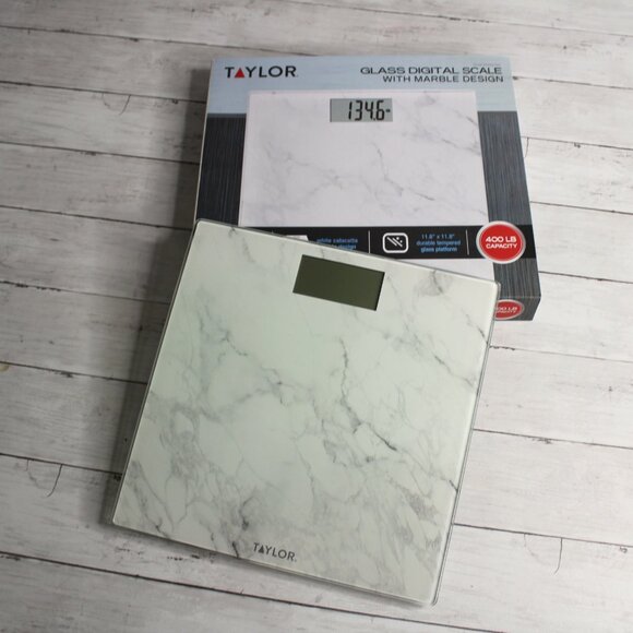 Taylor Digital Tempered Glass Bath Scale 400 LB Weight Capacity - Picture 2 of 7